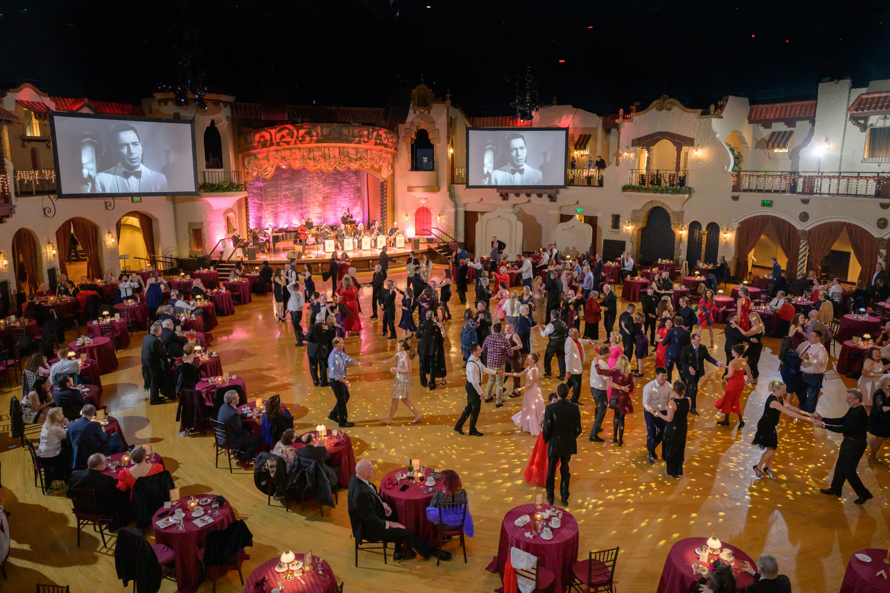 The Valentine’s Day Dinner and Dance at the Indiana Roof Ballroom in Indianapolis